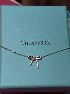 Retired Tiffany & Co. Sterling Silver Bow Necklace